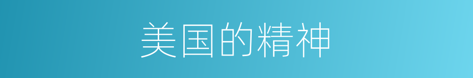 美国的精神的同义词