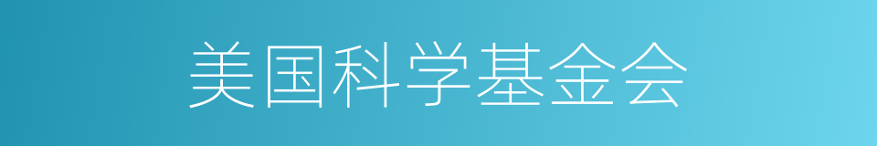 美国科学基金会的同义词