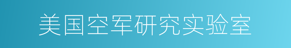 美国空军研究实验室的同义词