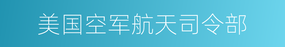 美国空军航天司令部的同义词