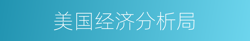 美国经济分析局的同义词