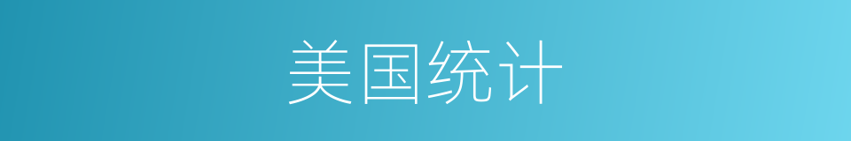 美国统计的同义词