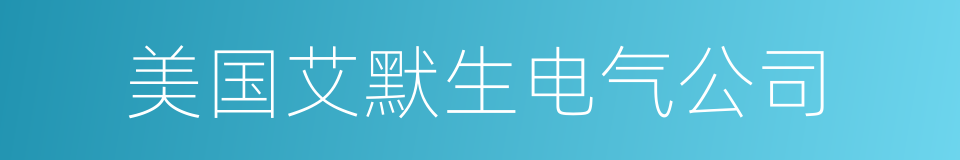 美国艾默生电气公司的同义词