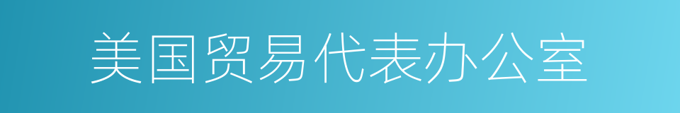 美国贸易代表办公室的同义词