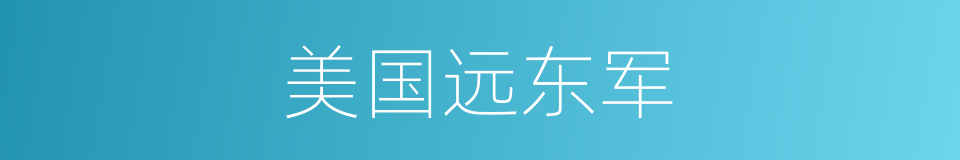 美国远东军的同义词