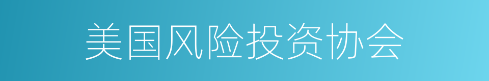 美国风险投资协会的同义词