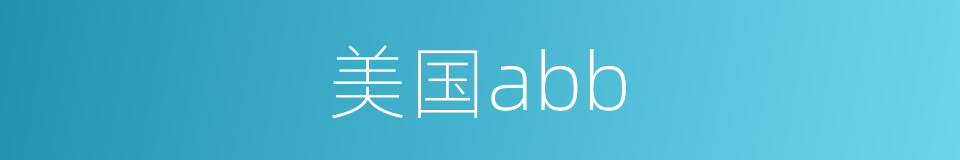 美国abb的同义词