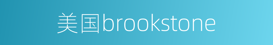 美国brookstone的同义词
