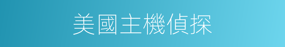 美國主機偵探的同義詞