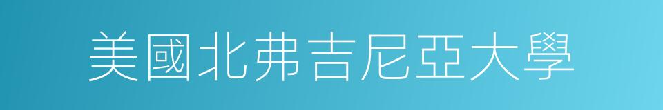 美國北弗吉尼亞大學的同義詞