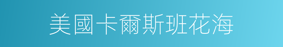 美國卡爾斯班花海的同義詞