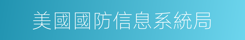 美國國防信息系統局的同義詞