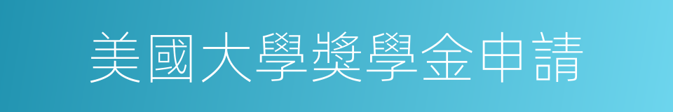 美國大學獎學金申請的同義詞