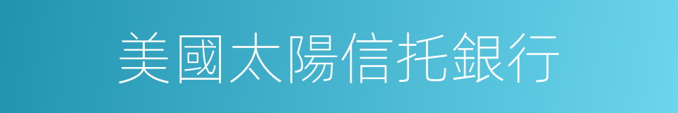 美國太陽信托銀行的同義詞