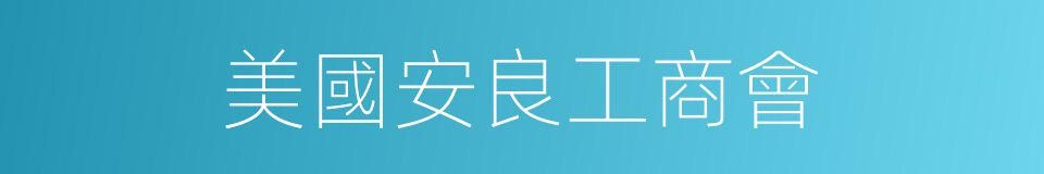 美國安良工商會的同義詞
