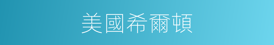 美國希爾頓的同義詞