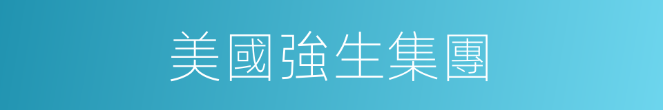 美國強生集團的同義詞