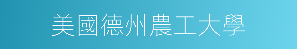 美國德州農工大學的同義詞