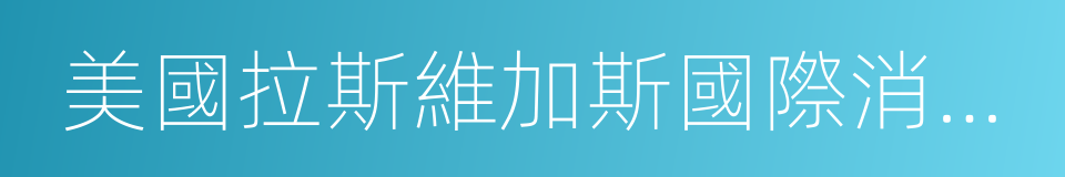 美國拉斯維加斯國際消費類電子產品展覽會的同義詞