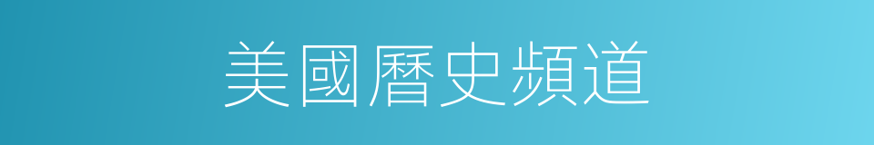 美國曆史頻道的同義詞
