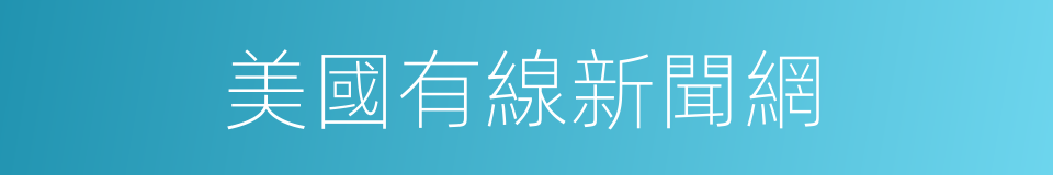 美國有線新聞網的同義詞