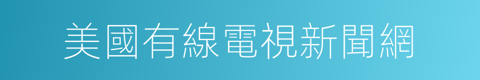 美國有線電視新聞網的同義詞