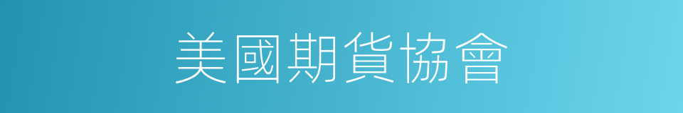 美國期貨協會的同義詞