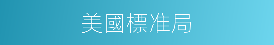 美國標准局的同義詞