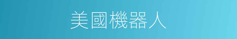 美國機器人的同義詞