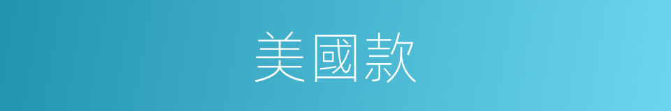 美國款的同義詞