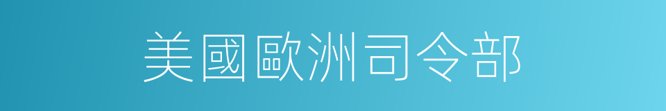 美國歐洲司令部的同義詞