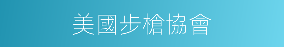 美國步槍協會的同義詞