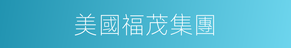 美國福茂集團的同義詞