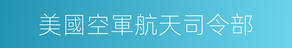 美國空軍航天司令部的同義詞