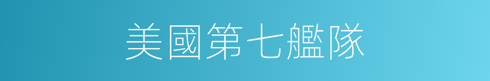 美國第七艦隊的同義詞