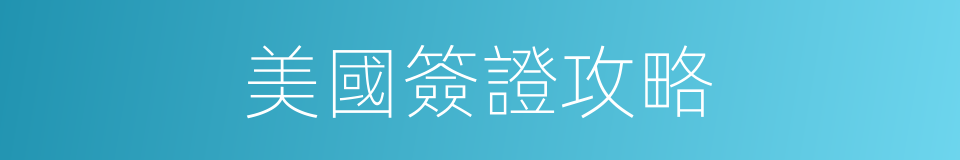 美國簽證攻略的同義詞