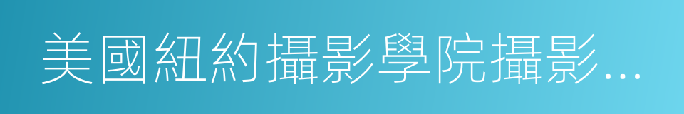 美國紐約攝影學院攝影教程的同義詞