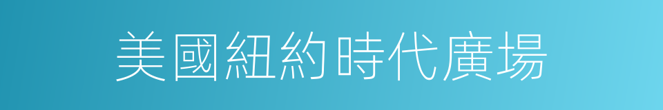 美國紐約時代廣場的同義詞