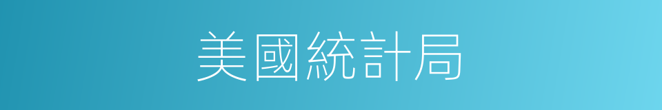 美國統計局的同義詞
