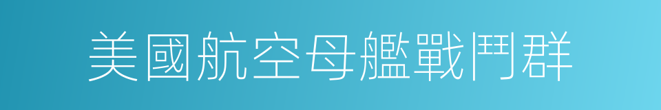 美國航空母艦戰鬥群的同義詞