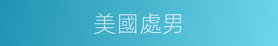 美國處男的同義詞