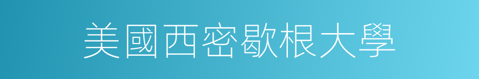 美國西密歇根大學的同義詞