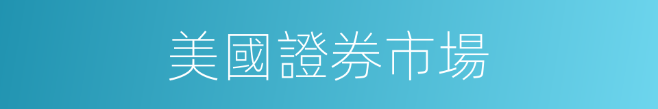 美國證券市場的同義詞