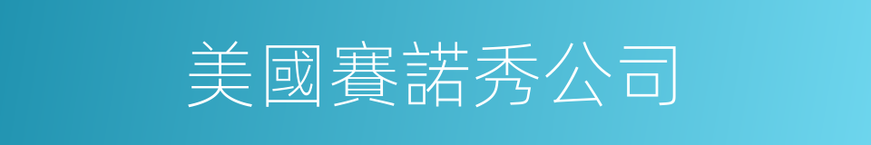 美國賽諾秀公司的同義詞