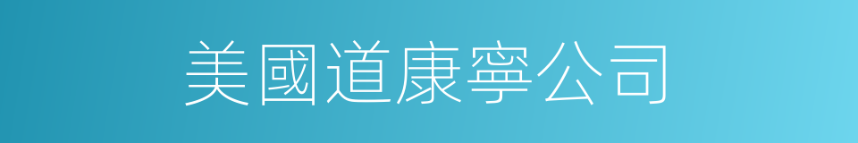 美國道康寧公司的同義詞