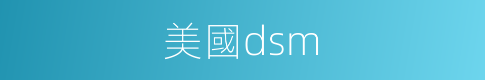 美國dsm的同義詞