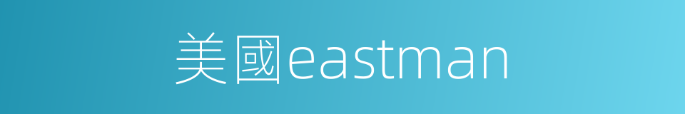 美國eastman的同義詞