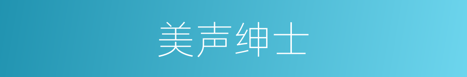 美声绅士的同义词