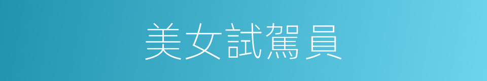 美女試駕員的同義詞