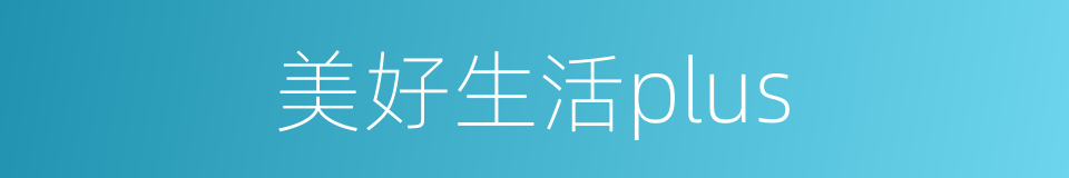 美好生活plus的同义词